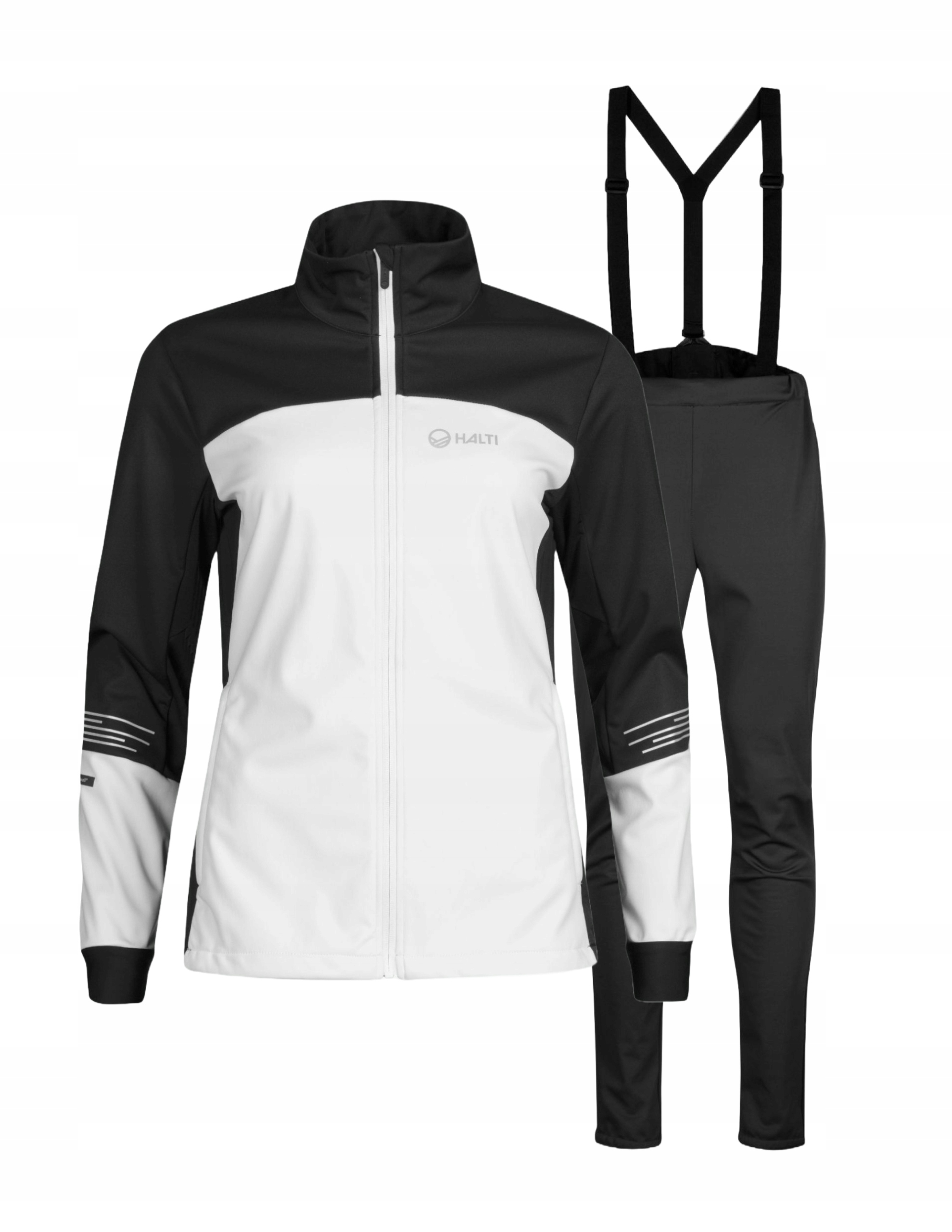 Dámský komplet na běžecké boty Halti Siide XC Softshell Stormwall 10000 Bílý