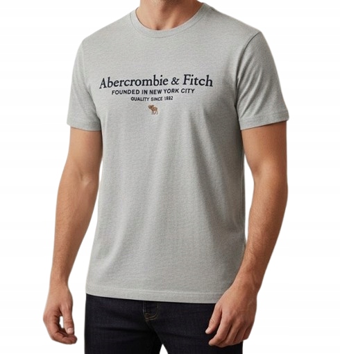 tričko Abercrombie&amp;Fitch tričko L premium šedé