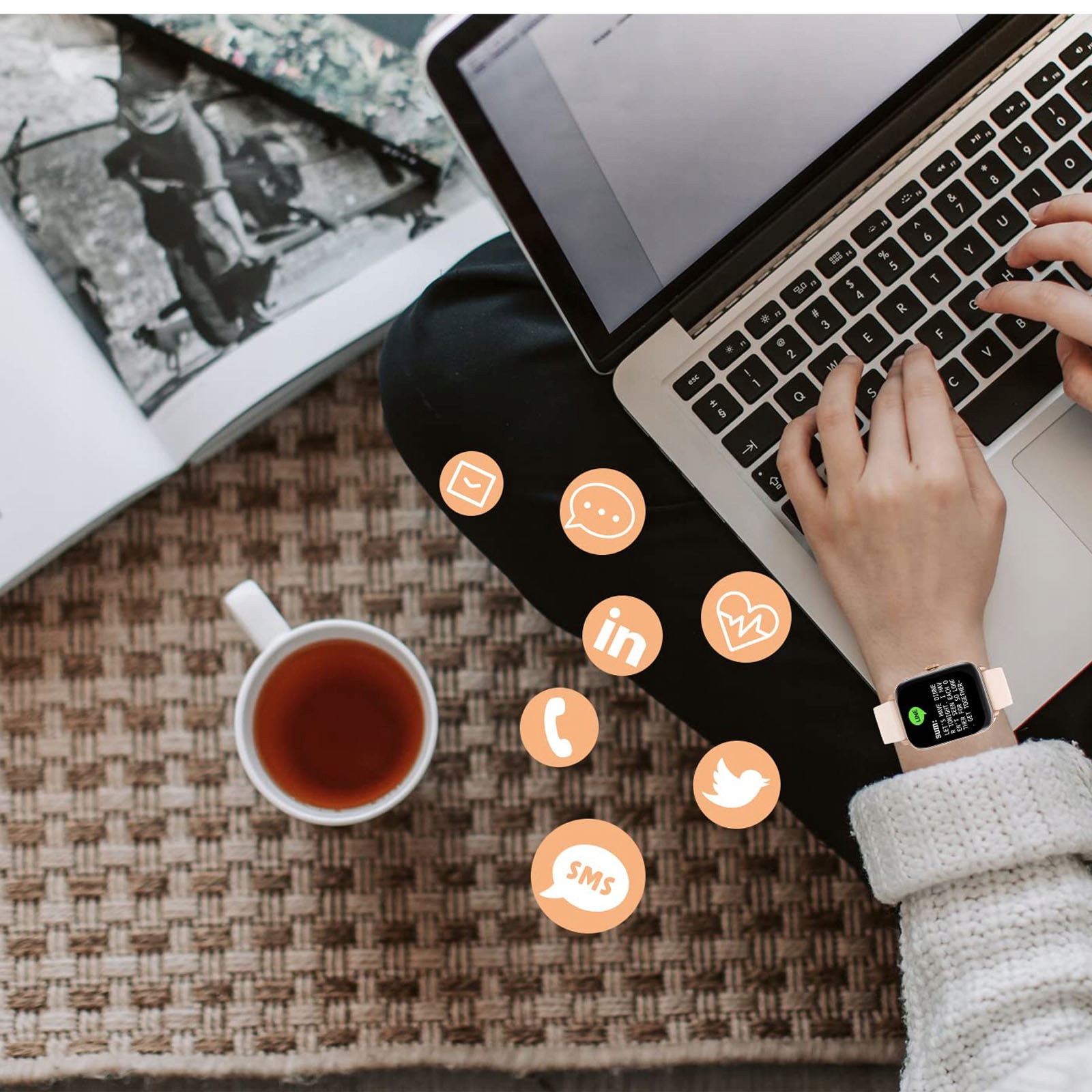 ZEGAREK SMARTWATCH 1.7" DAMSKI SMARTLOCZ Model inny