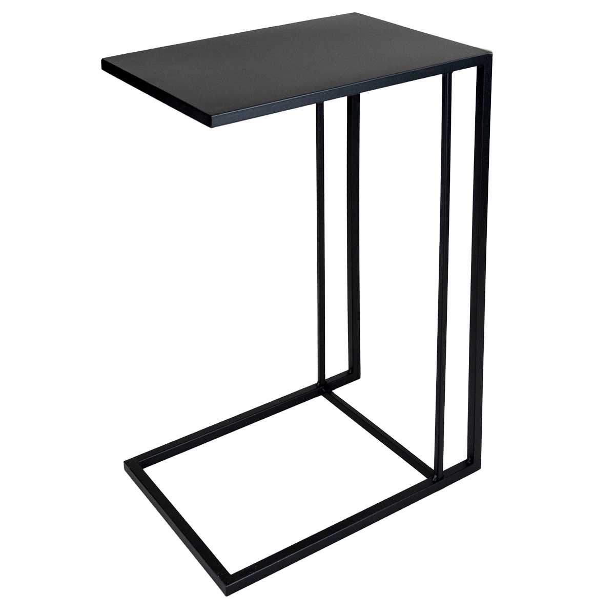 Bočný konferenčný stolík pod notebook Pomocný nočný Loft Čierny Kov Pevný