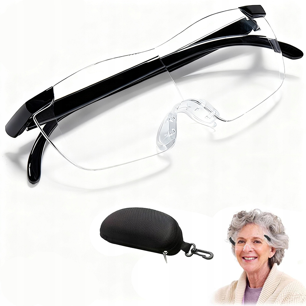 2X OKULARY POWIĘKSZAJĄCE LAMPKA LED LUPA DO CZYTANIA SZKŁO POWIĘKSZAJĄCE