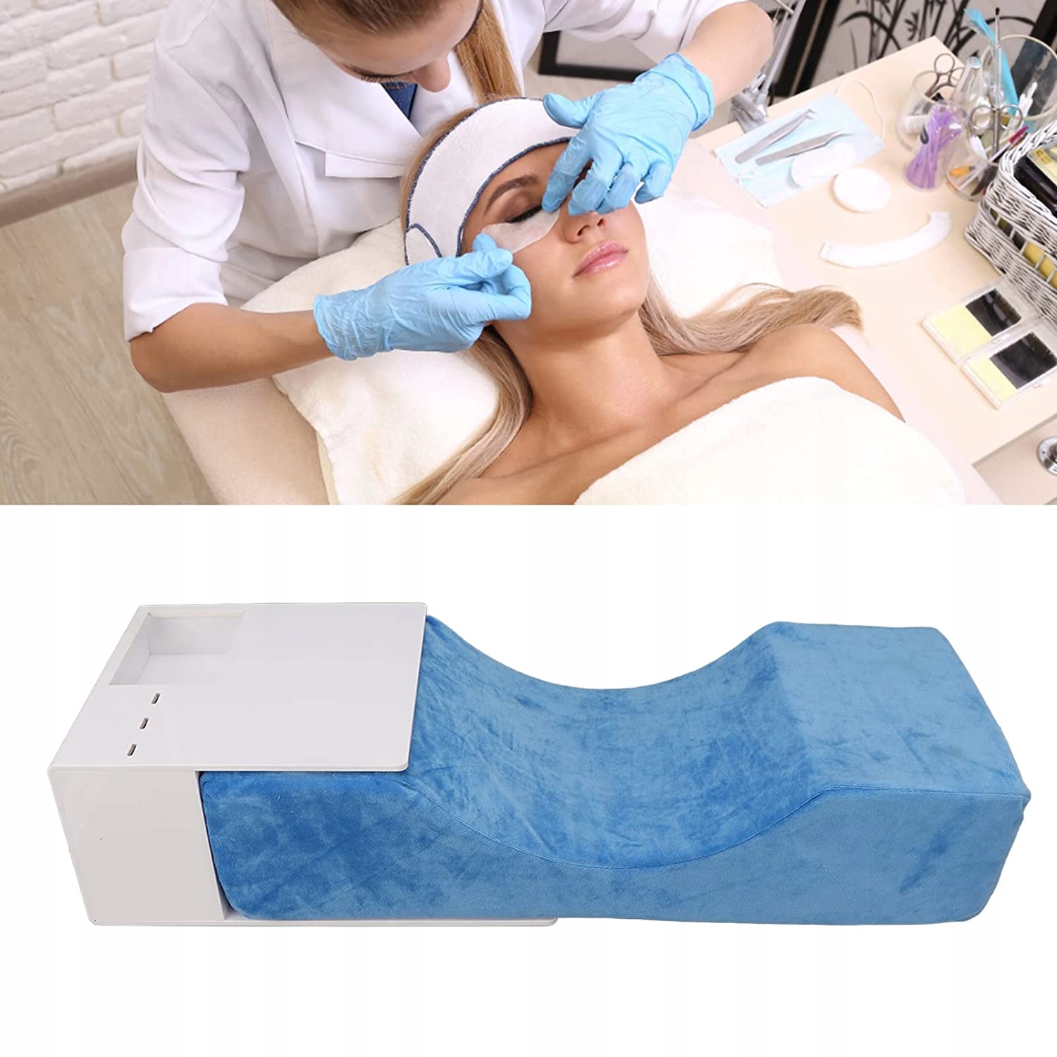 AKRYLOWA plastikowa podstawka organizer Holder półka NA PODUSZKĘ do RZĘS Rodzaj zestawy do przedłużania