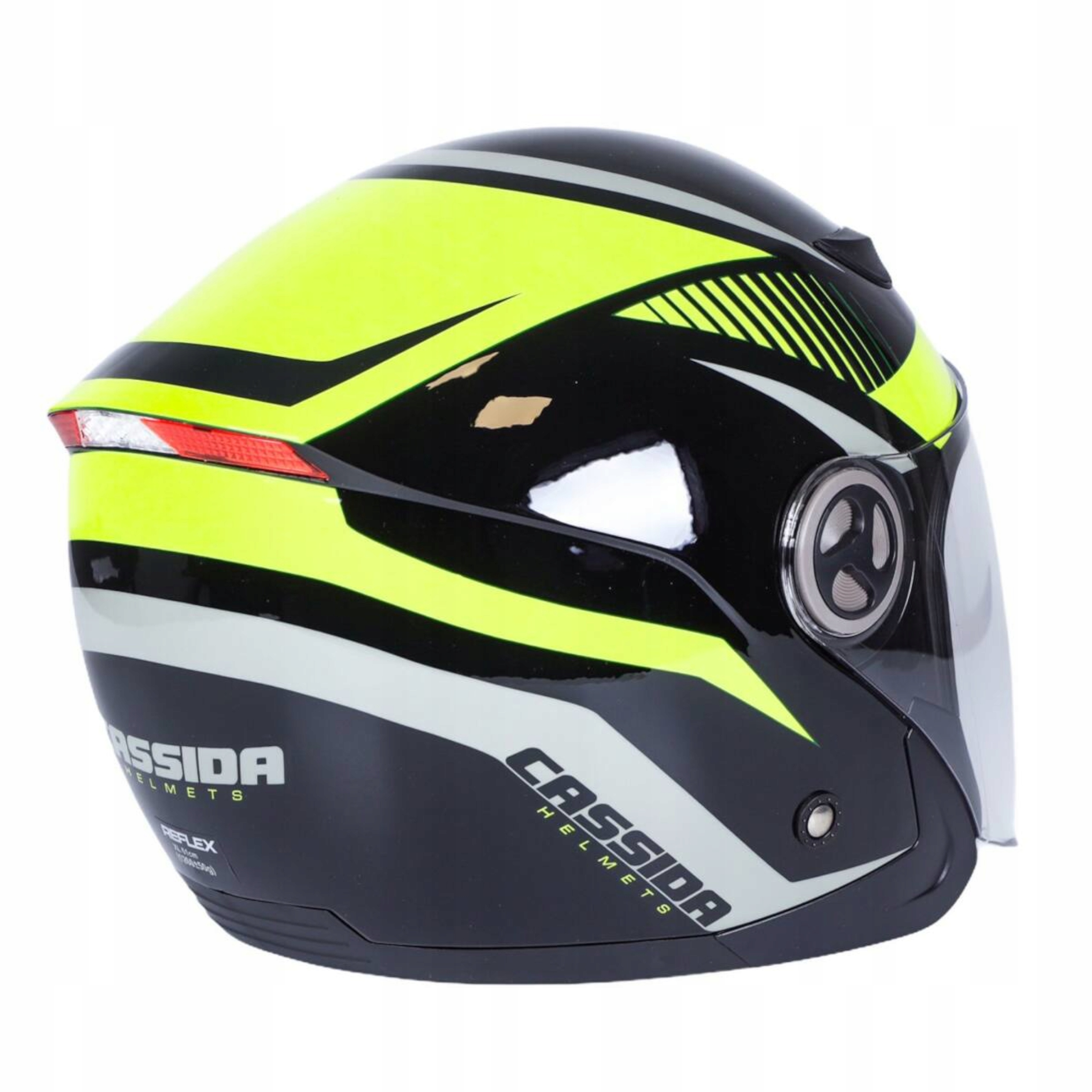 KASK MOTOCYKLOWY FLU CLASSIC LED ODBLASK CASSIDA M Obwód głowy 57-58 cm