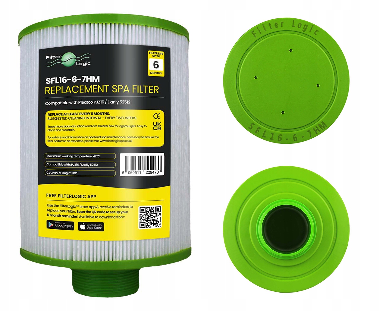 Filtr wkład wody do basenu FilterLogic SFL16-6-7HM kompatybilny z PJZ16