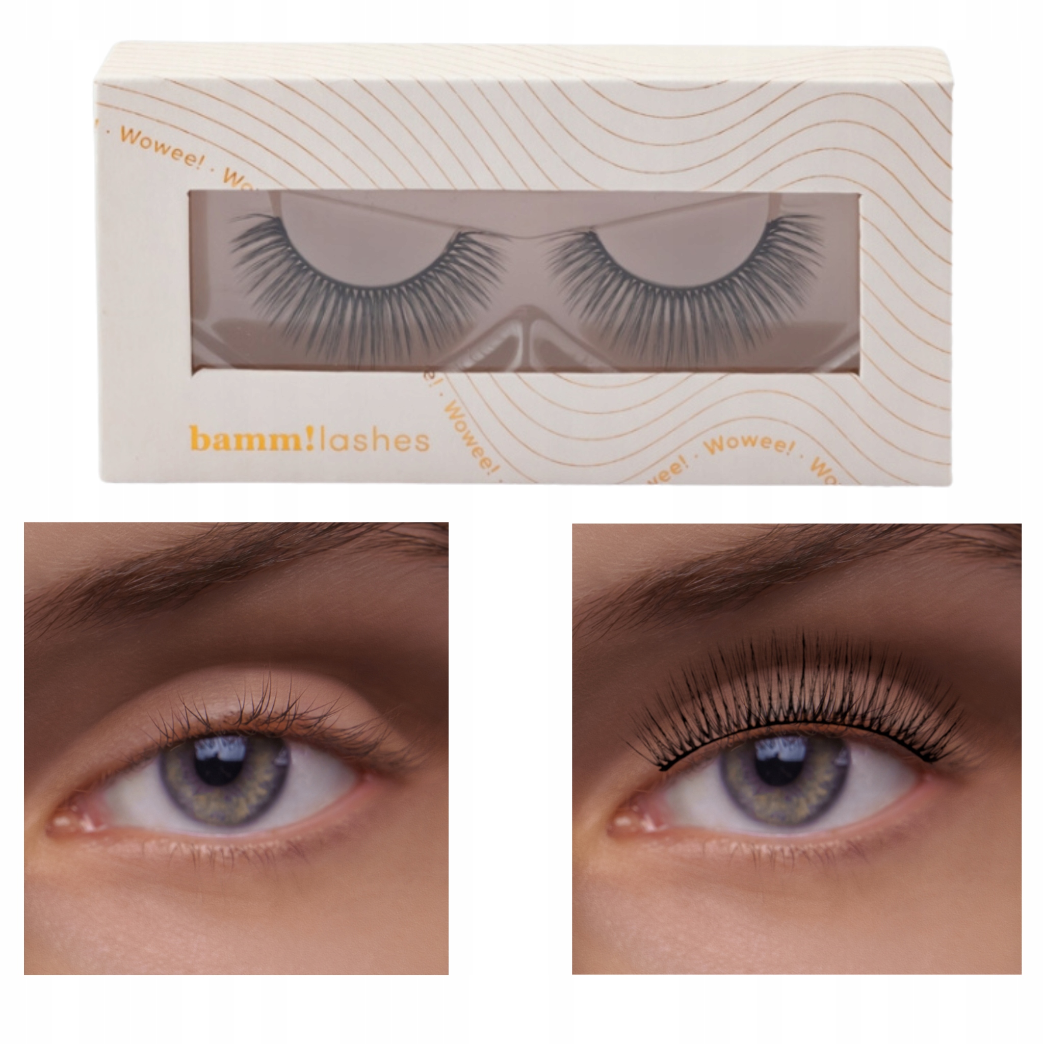 Umělé řasy na opakovaně použitelném pásku, dlouhé, husté false Bamm!lashes