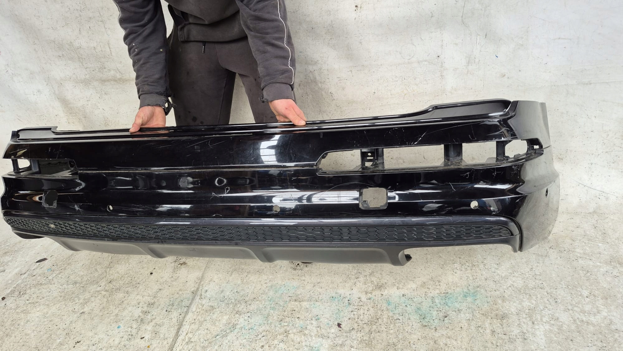AUDI Q7 II 2 4M S-LINE 15-19 bumper rear part rear PDC