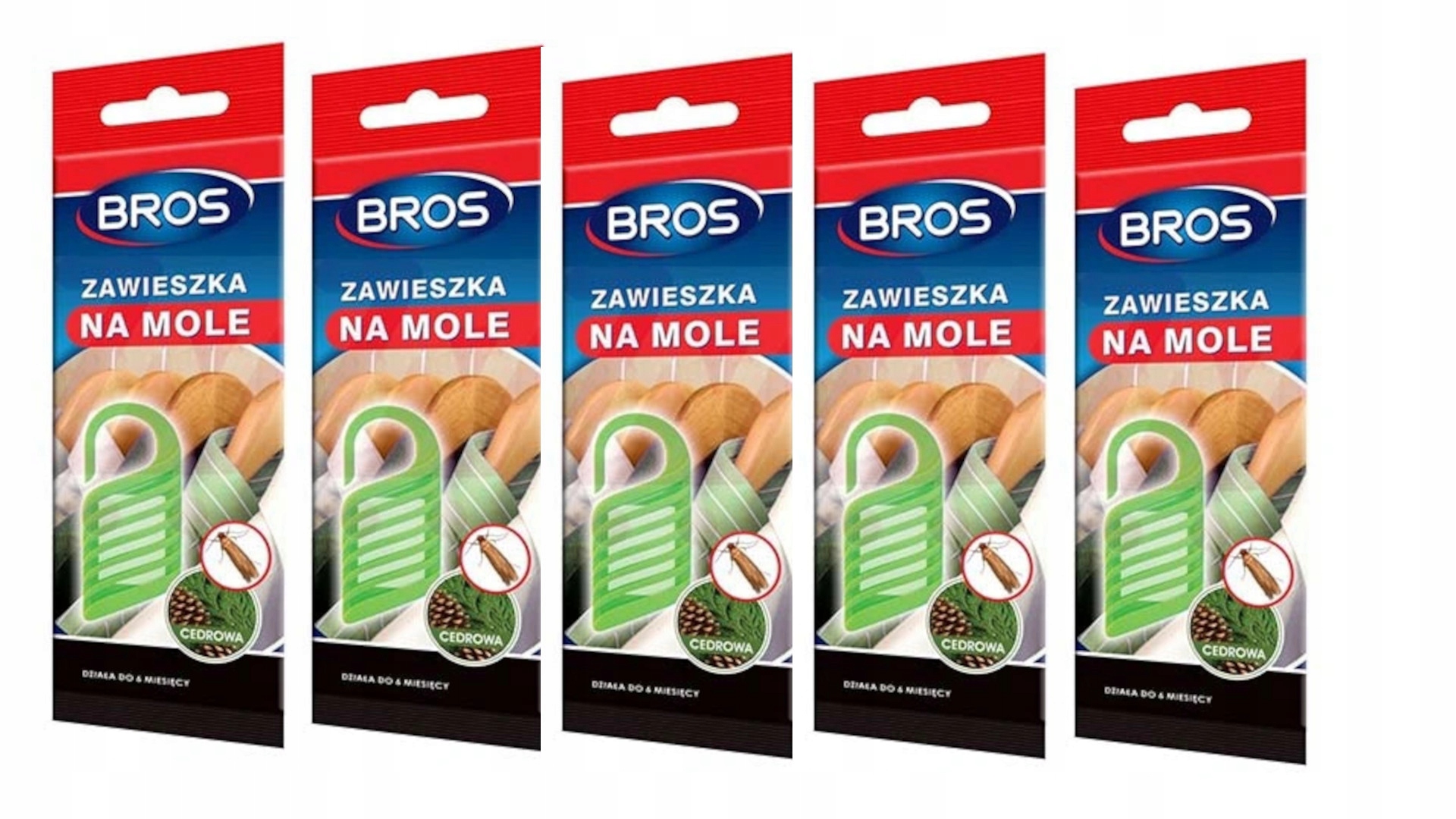 

Bros Zawieszka Na Mole Do Szafy Cedrowa X 5SZT