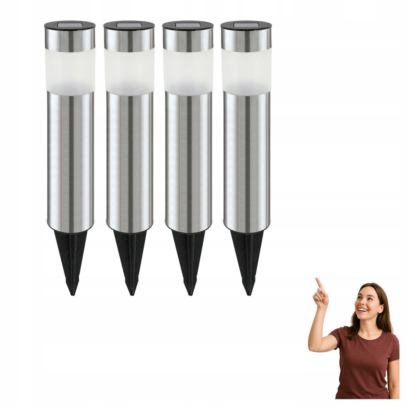 Sada 4 Led zapichovacích zahradních solárních lamp Solar 90634 Eglo