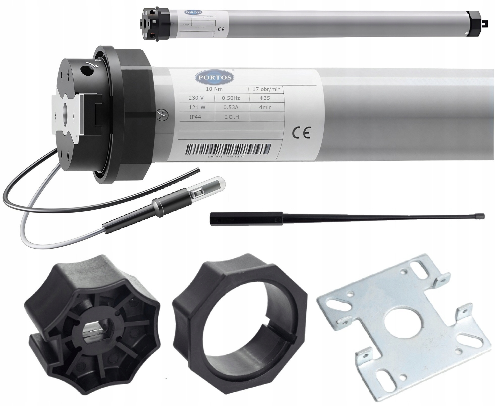 Radiový pohon motoru pro venkovní rolety Fi 60 mm 10 Nm Portos dálkové ovládání Portos