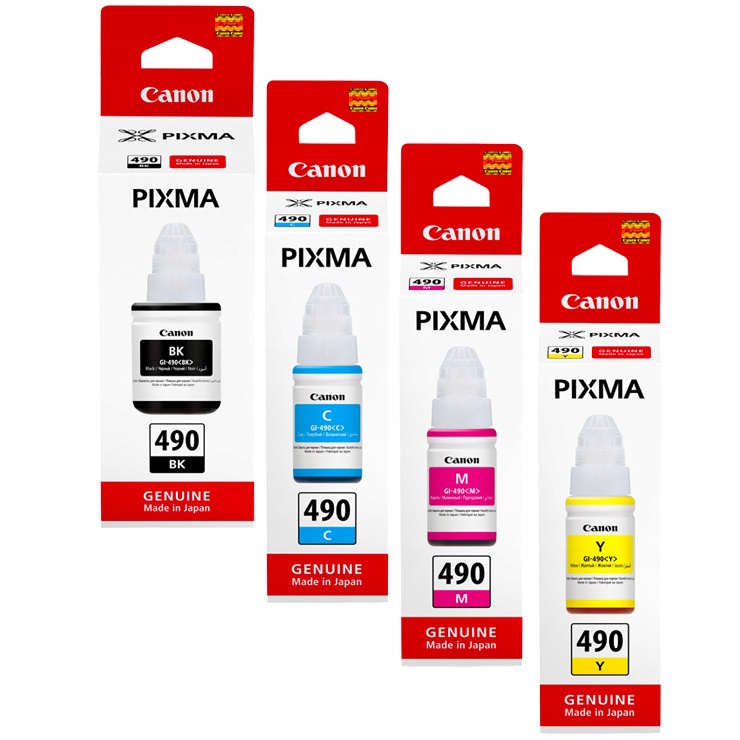 Tusze GI-490 Canon Pixma G1400 G1410 G1416 G1411 G2400 G2410 G2416 G2411