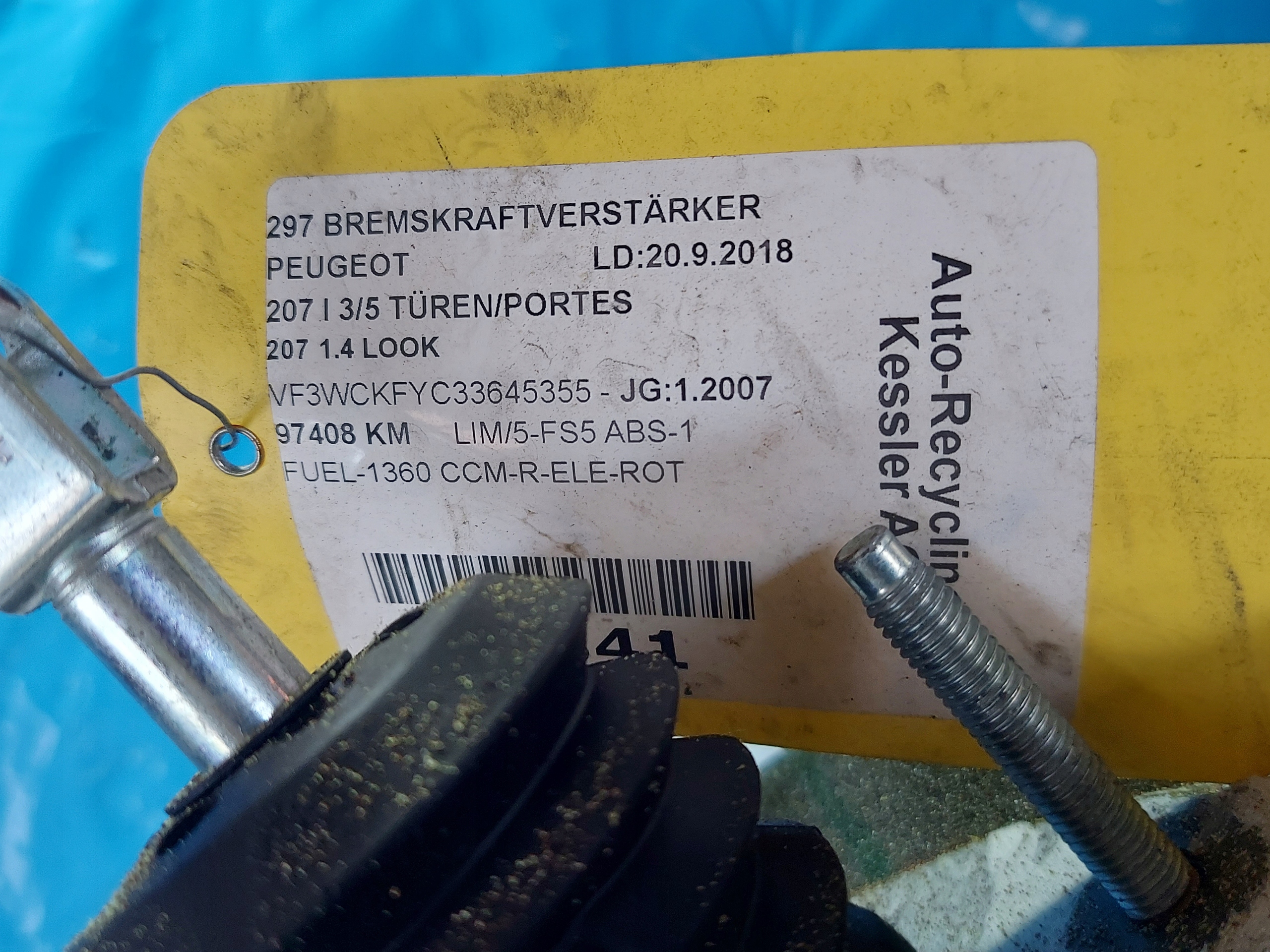 servo Pompa PEUGEOT 207 9657455580 1.4 B