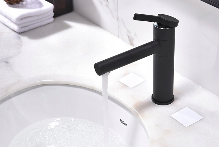 CZARNA BATERIA UMYWALKOWA ŁAZIENKOWA STOJĄCA NABLATOWA KRAN DO UMYWALKI Marka Maibang