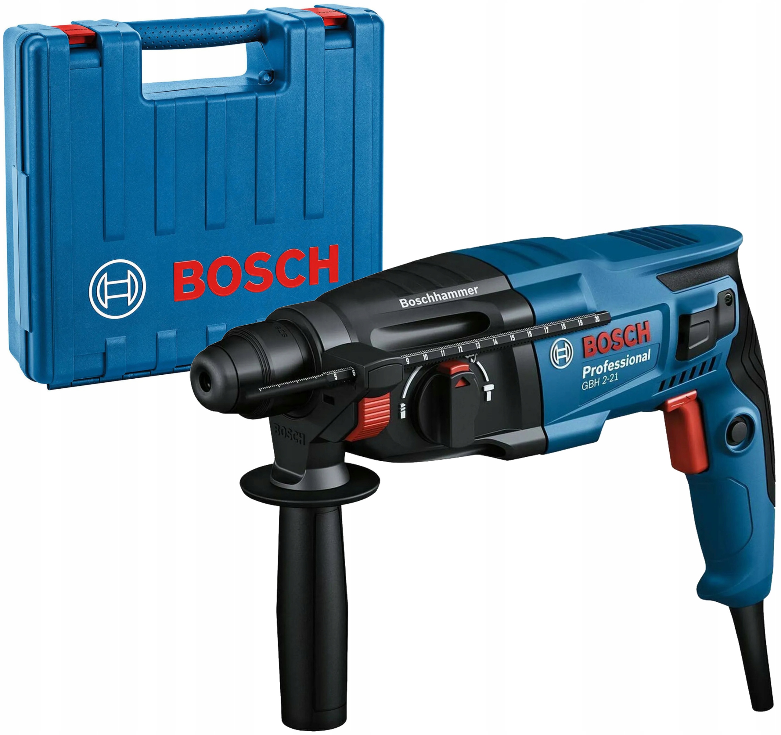 Bosch Gbh 2-21 Młot udarowy Sds Plus sieciowe Bosch 2,0J 720W 230V walizka