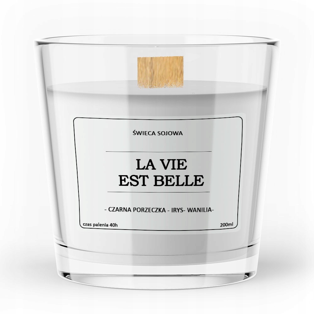

Sojowa świeca zapachowa La Vie Est Belle 200ml