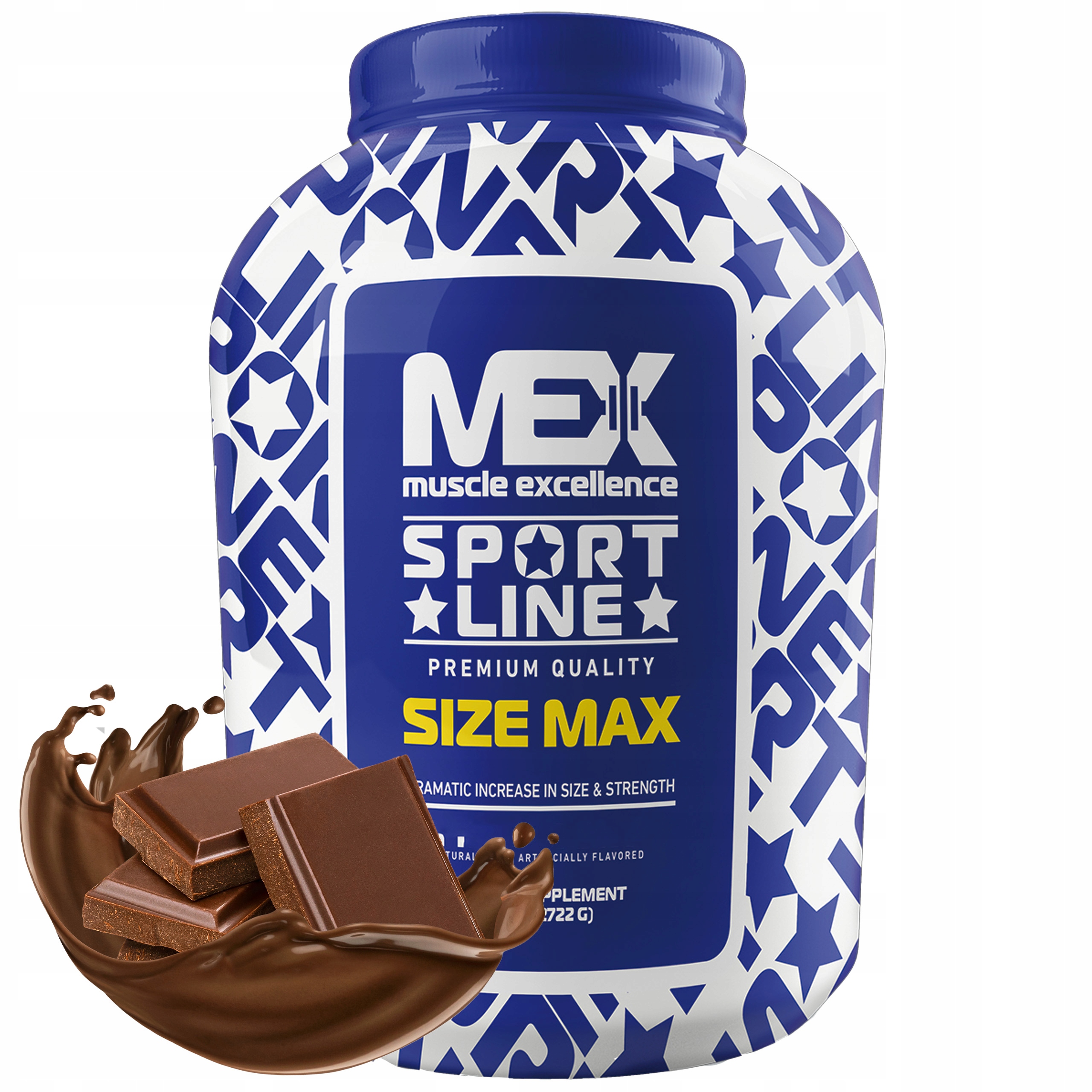 Gainer Svalová hmota Mex Size Max 2722 g Sacharidy Čokoláda