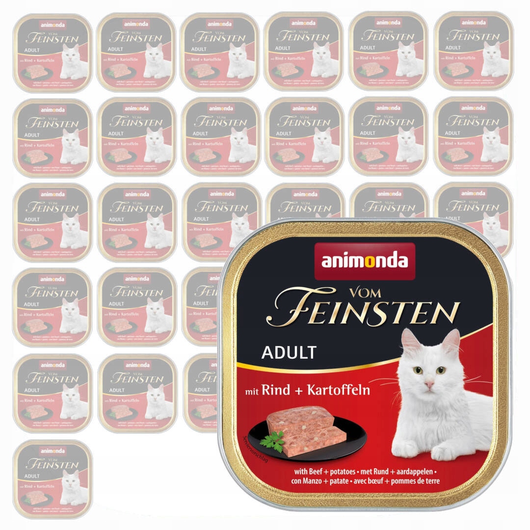 Animonda Vom Feinsten Adult 32x100g mokré krmivo pro kočky Hovězí brambory