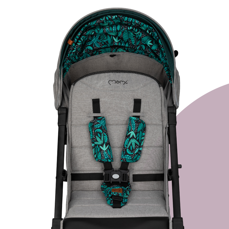 WÓZEK SPACEROWY - MoMi ESTELLE DAKAR SZARY - DUŻE KOŁA ZESTAW AKCESORIÓW Marka MoMi