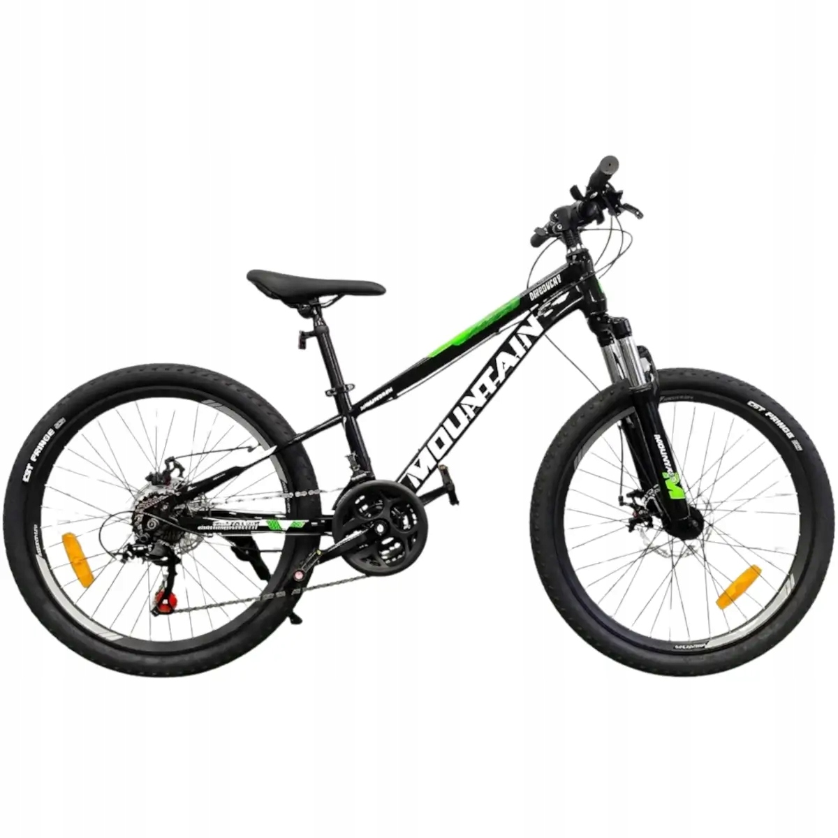 Rower górski MTB24" Mountain rama stalowa 11" 120-145cm Hamulce Tarczowe