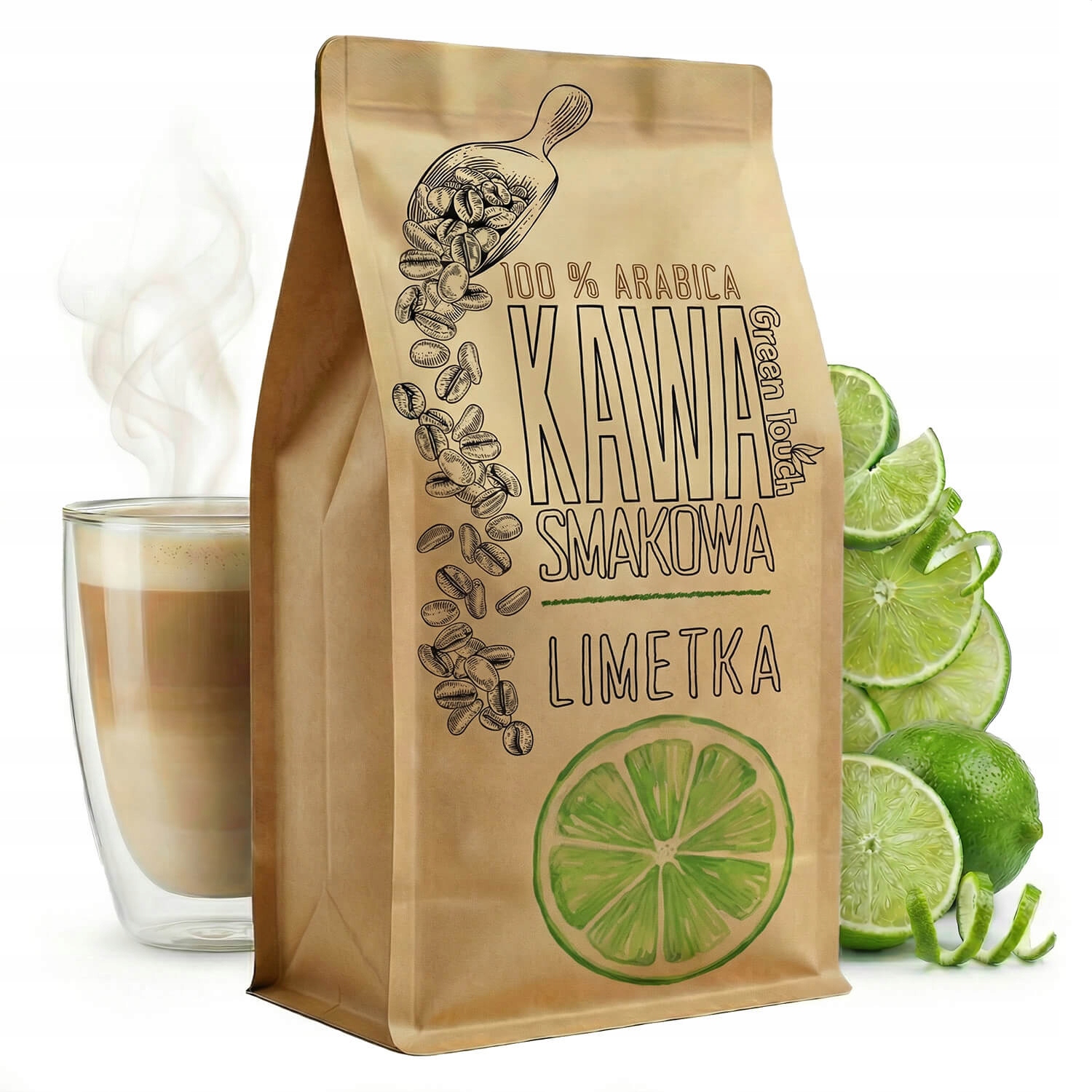 Kawa Mielona smakowa Limetka limonka orzeźwiająca 1 kg Green Touch