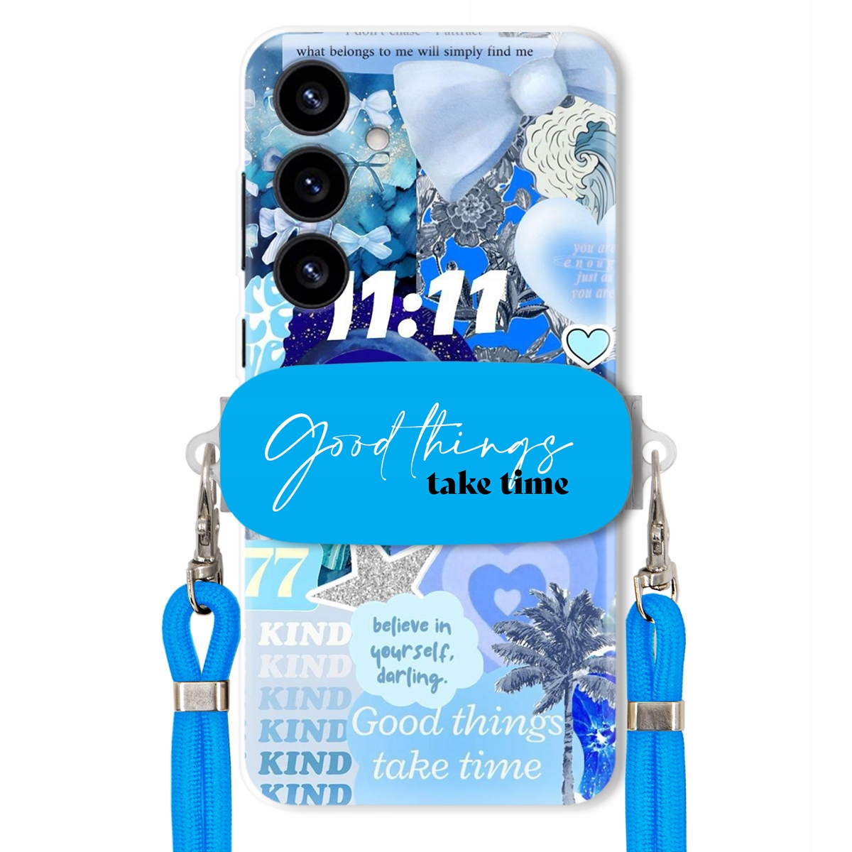 Pouzdro pro Samsung S25 Plus Držák Crossbody vodítko Good Things Take Time