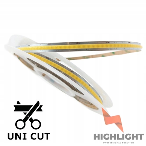 10 m Led páska nepretržitá lanková Free-Cut Cob 24V-10W biela teplá neónová