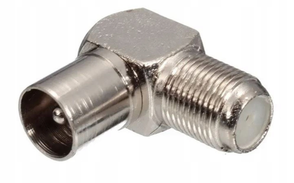 Gniazdo antenowe Wtyk Sat F kątowy szybka Fka