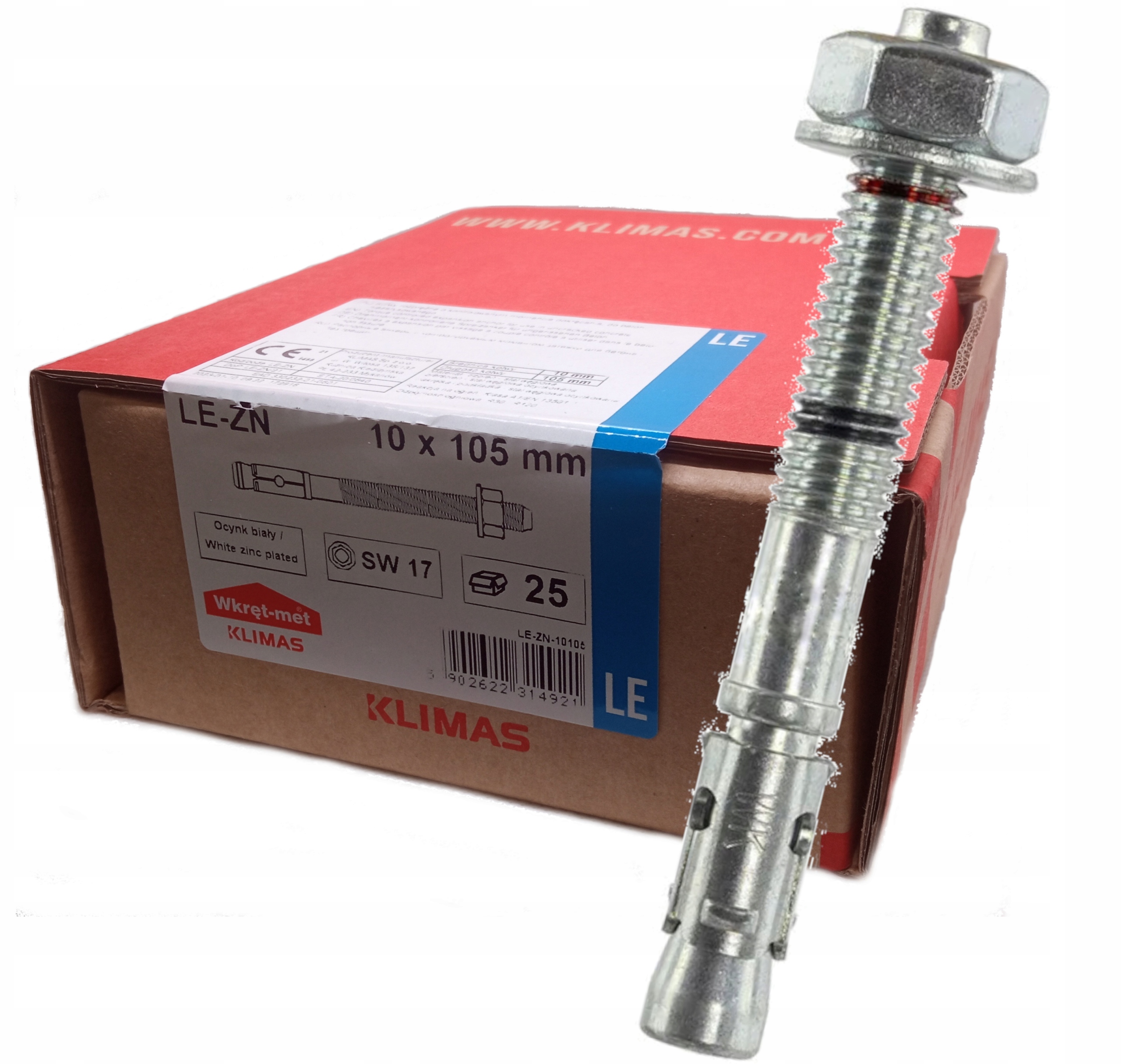 

Kotwa do betonu stalowa 10x105 mm 25 szt.