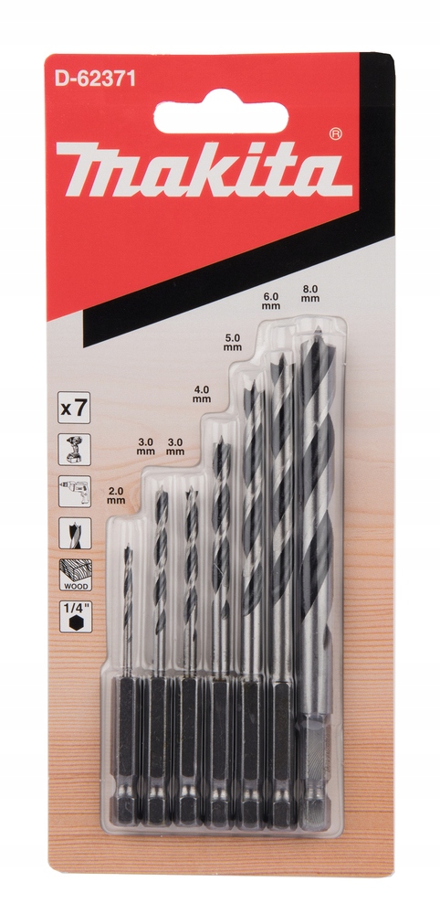

Zestaw Wierteł Makita Do Drewna 1/4" 7 Szt