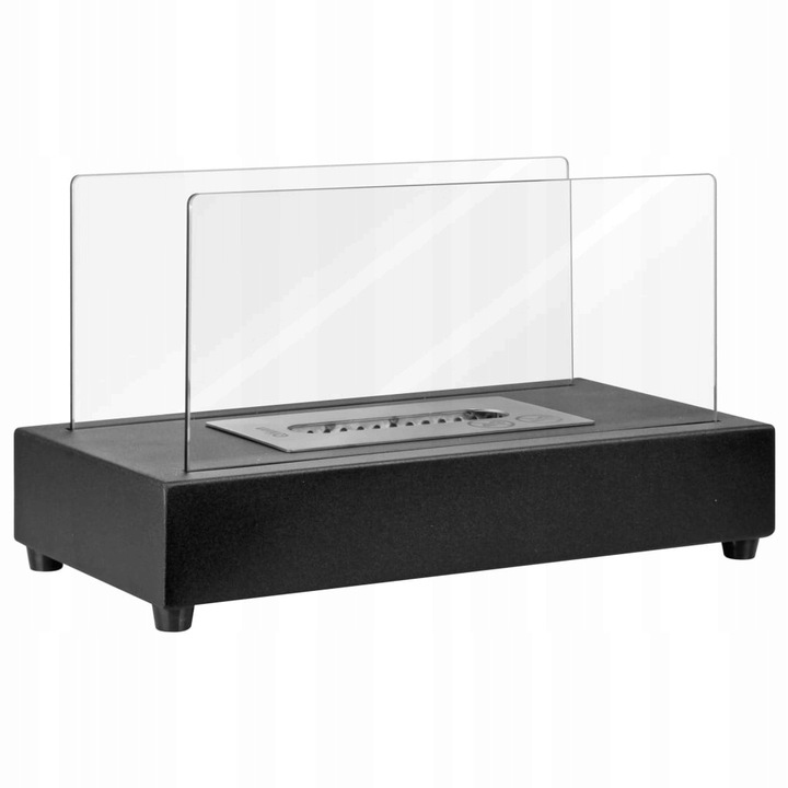 BIOKOMINEK WOLNOSTOJĄCY NA STÓŁ DOM TARAS BIOETANOL CZARNY QLIMA FFB 105 Materiał wykonania stal i szkło