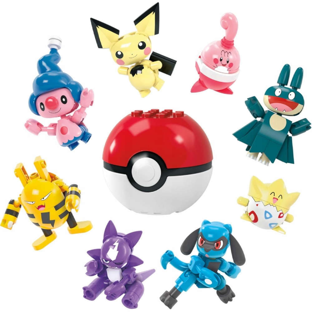 Pokemon Zestaw Klocków Klocki 8 Figurek Poke Ball 189 Elementów