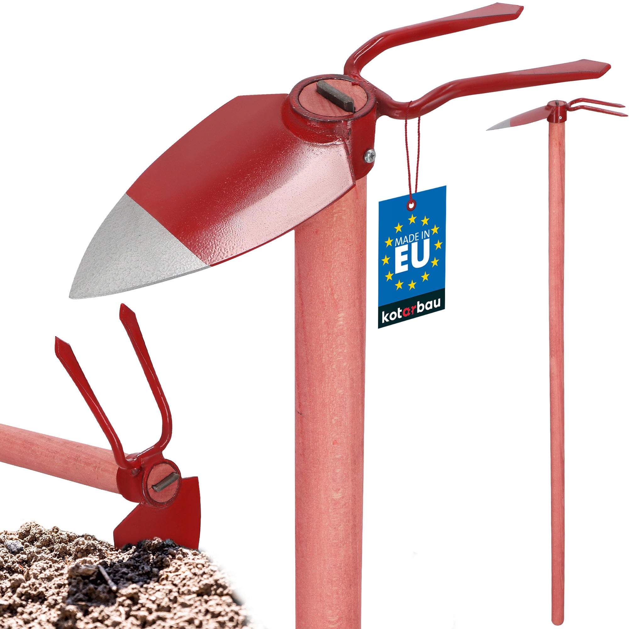 MOTYKA SERCOWA Z WIDEŁKAMI MOTYCZKA Z PAZURKAMI DO CHWASTÓW 80MM DWUSTRONNA