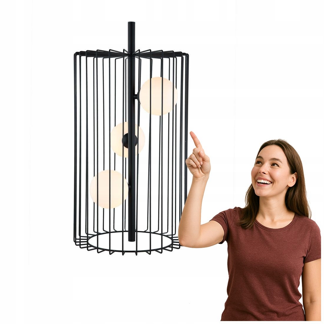 Moderní stolní lampa Hayden černá, 3 zdroje světla Italux