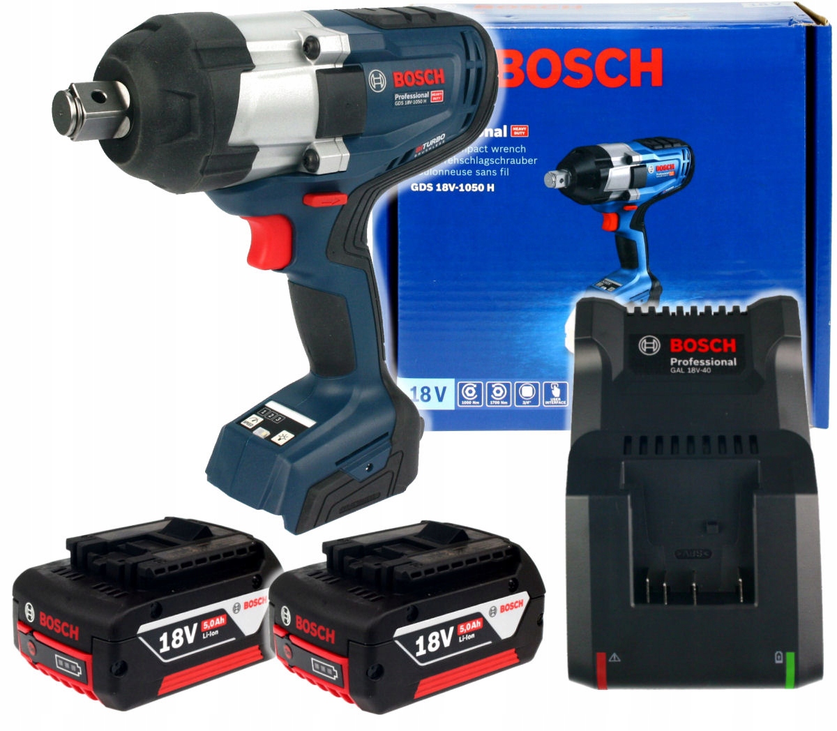 

Klucz Udarowy Gds 18V-1050 H Bosch Biturbo 2x4,0Ah