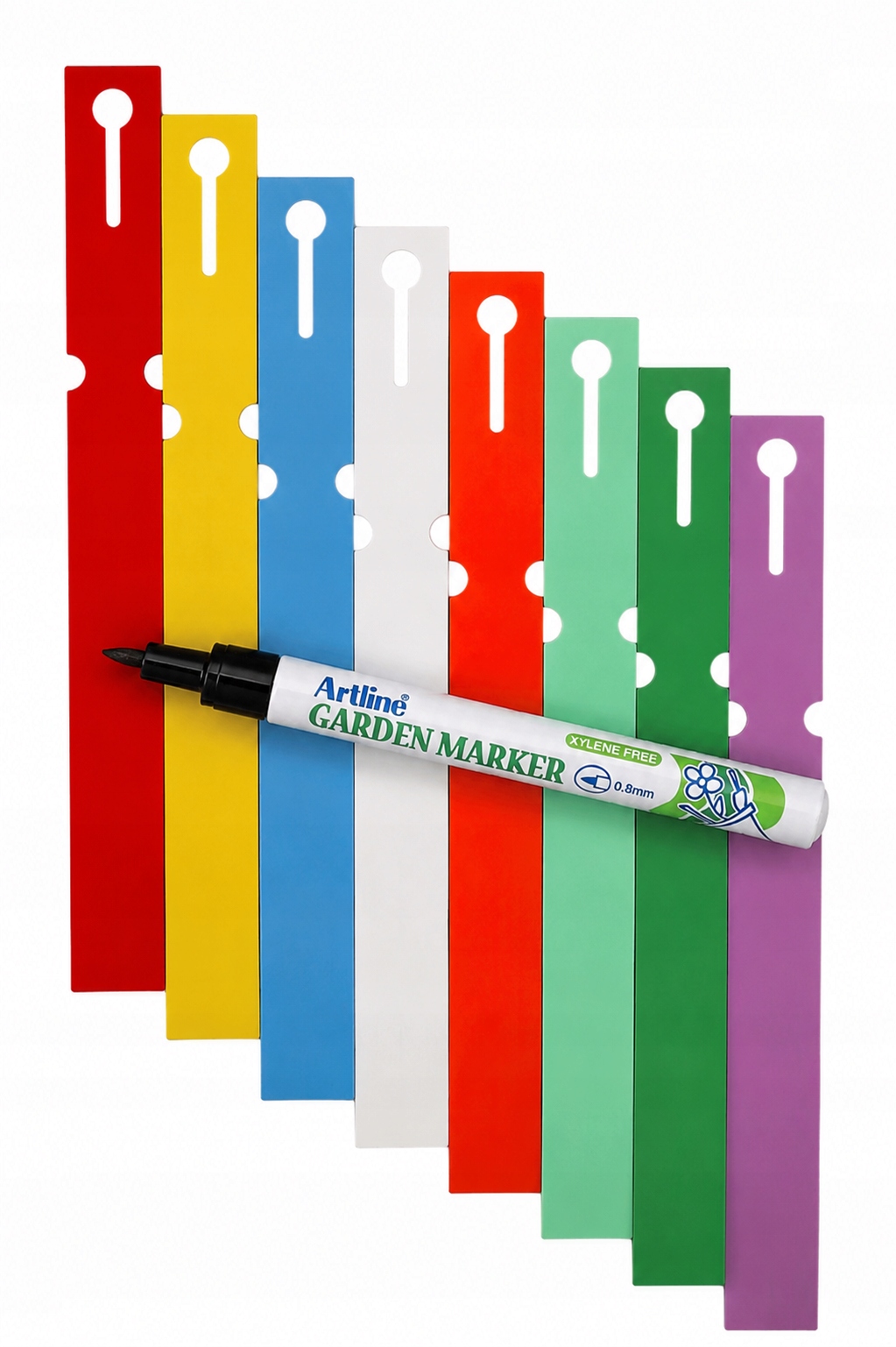Marker Etikety 8 Smyčkové barvy pro popis rostlin 200x20 mm (20x200) 800 ks
