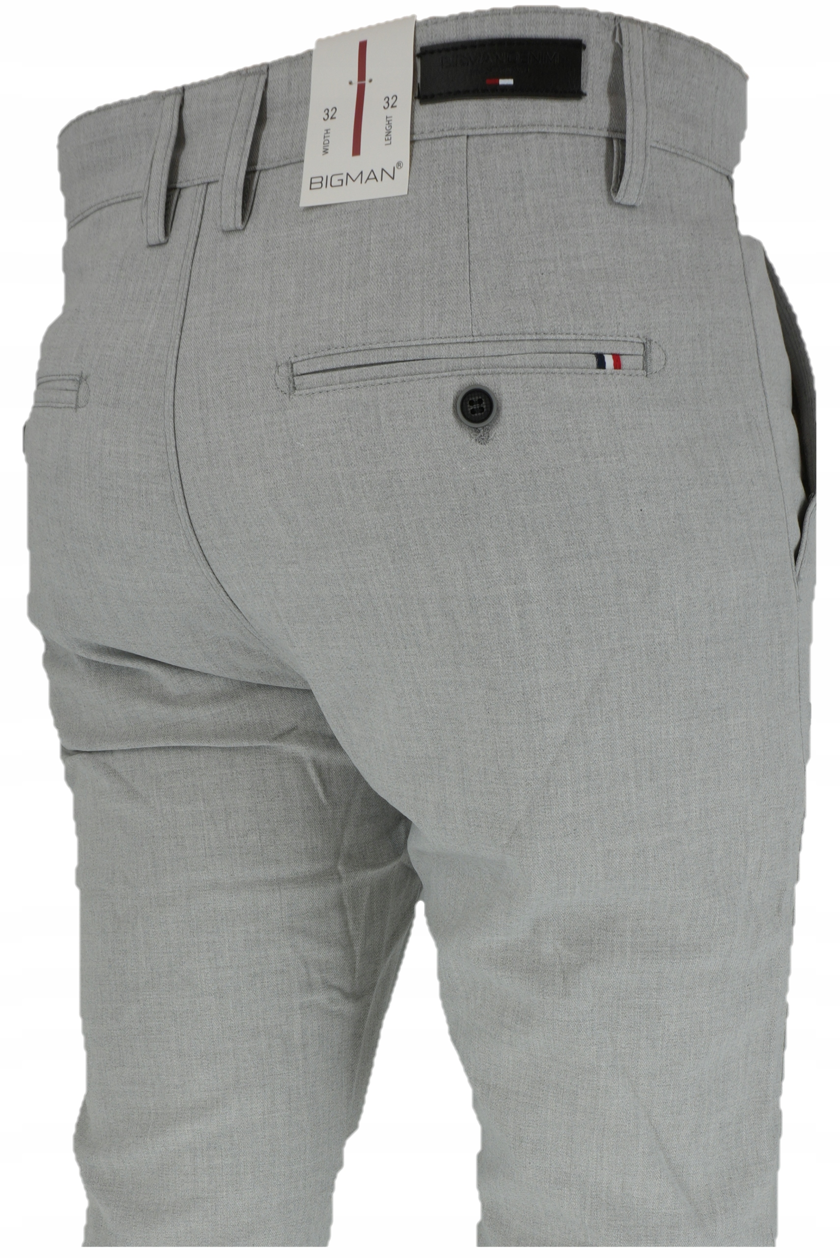 Spodnie Wizytowe Szary Jasny 45 Popielate L32 W33