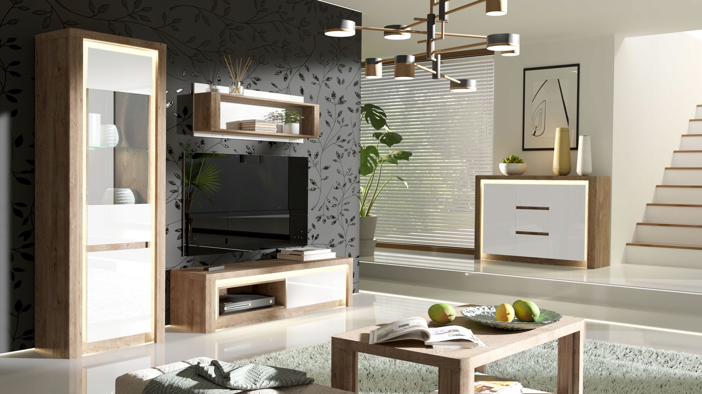 Wysoka witryna do salonu LIVINIO L4 JARSTOL Marka Jarstol