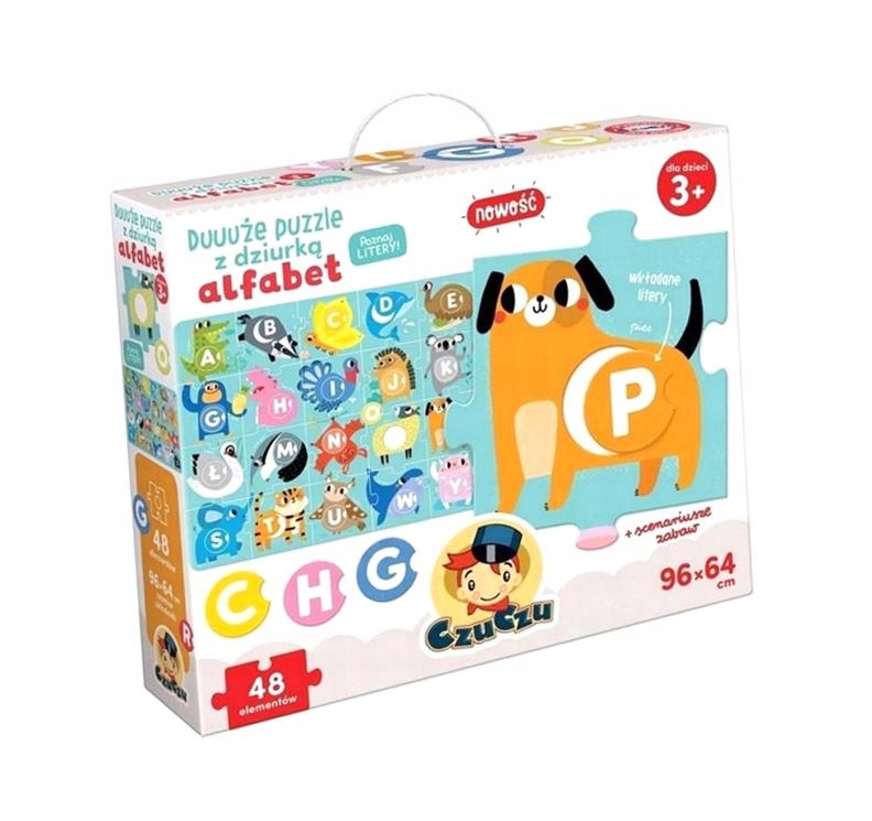 DUUUŻE PUZZLE Z DZIURKĄ ALFABET