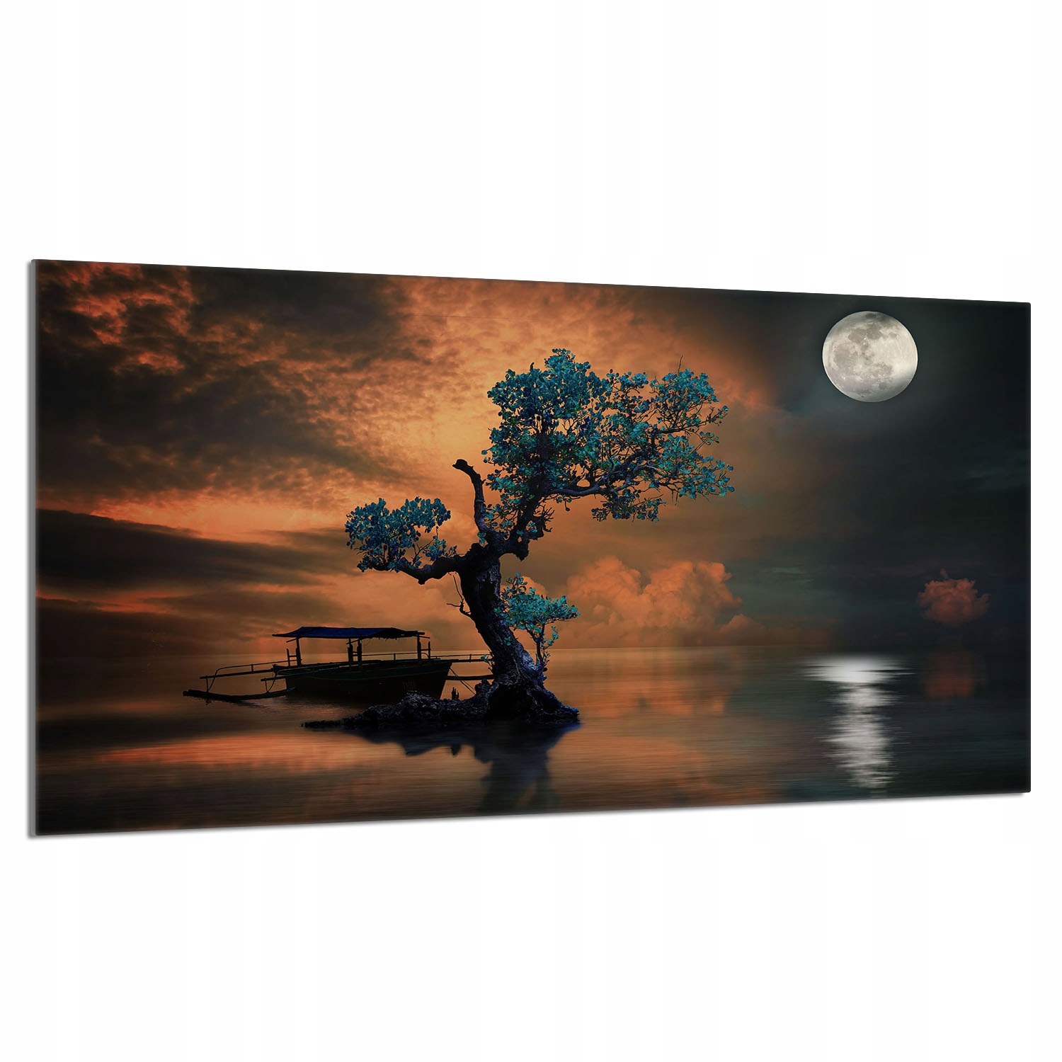 Skleněná ochranná deska na sporák 90x52 Strom do kuchyně