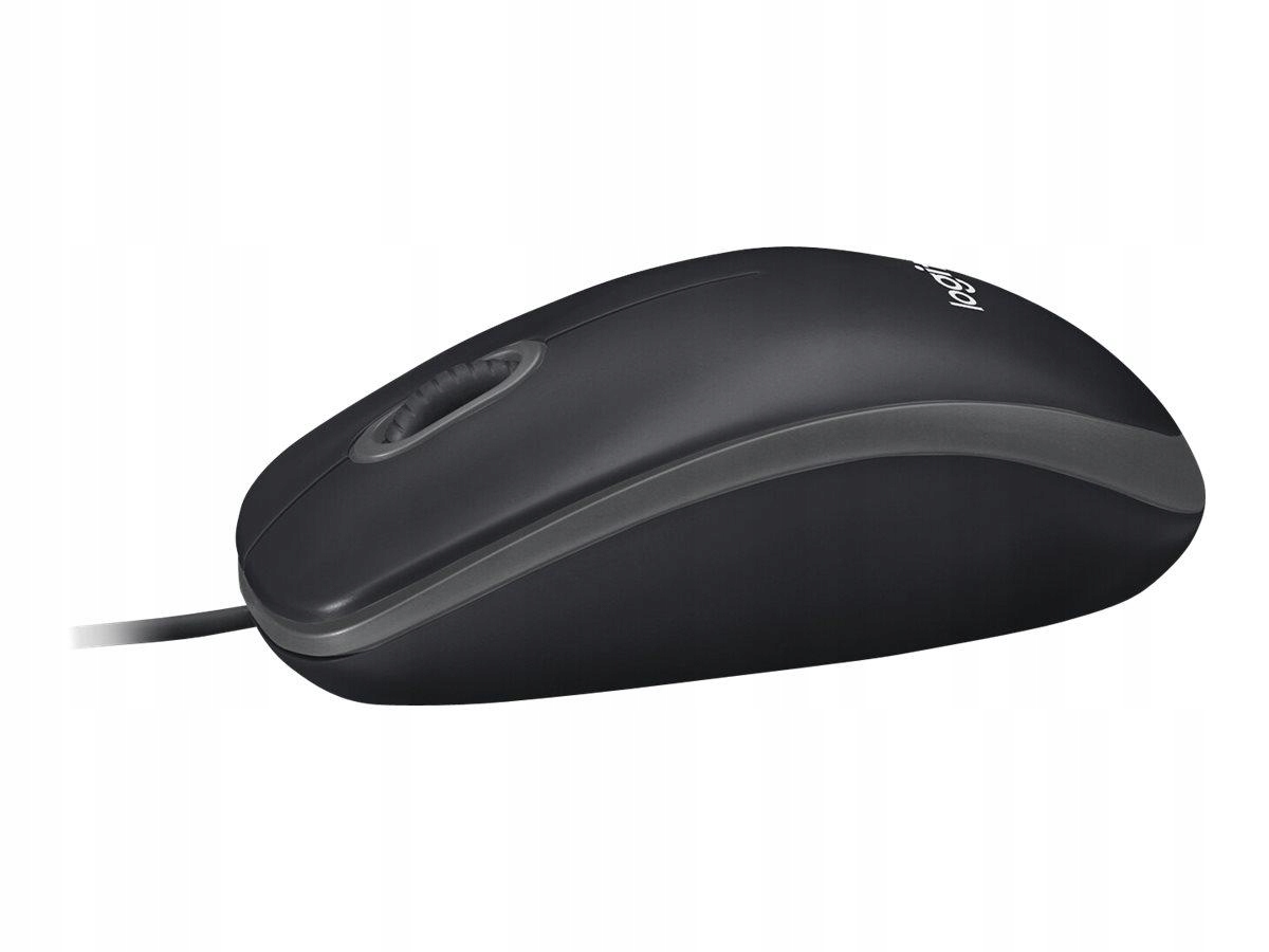 Logitech B100 Mouse right and left-handed optical 3 buttons wired Usb black