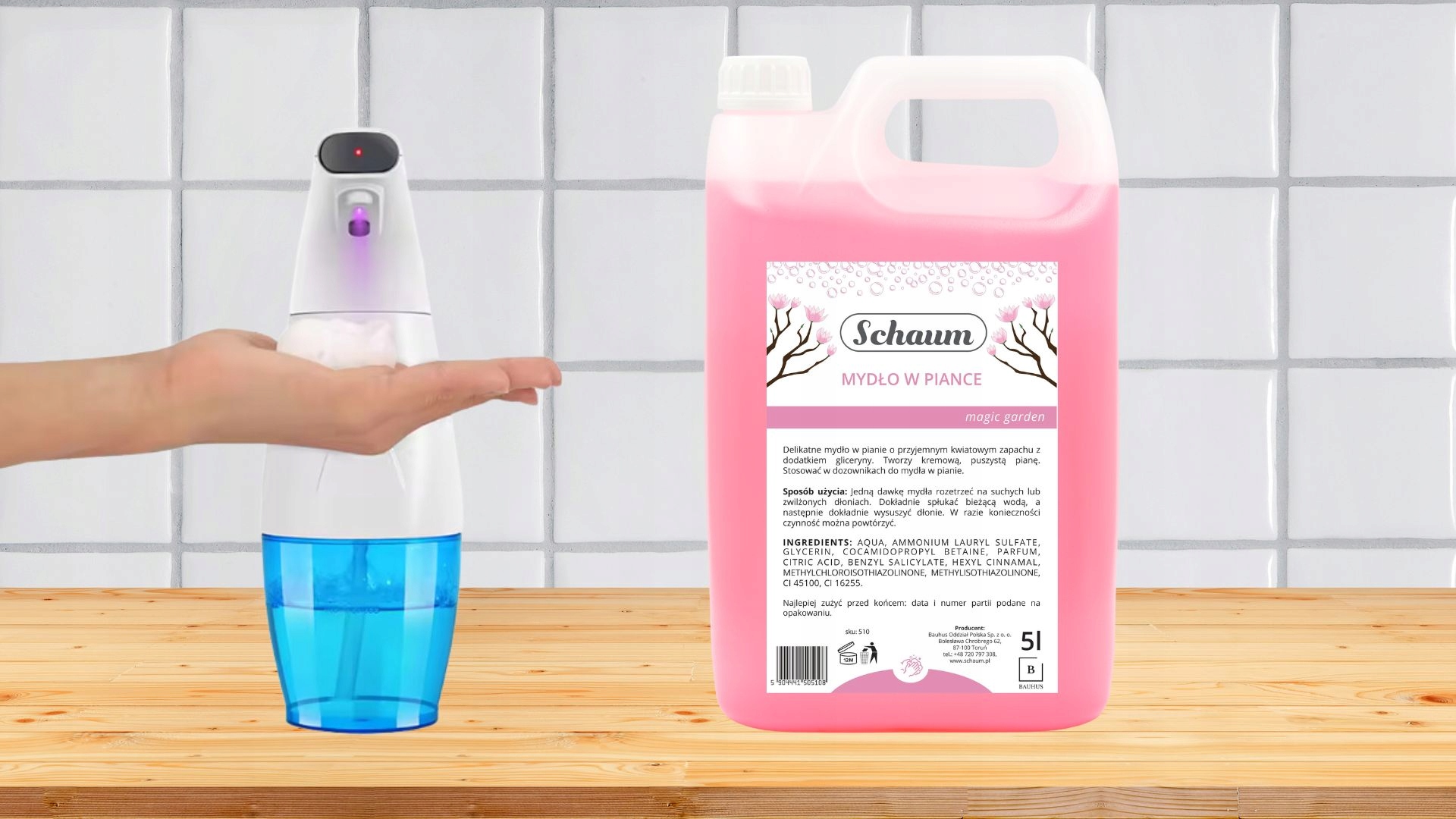 MYDŁO W PIANCE PIANIE KWIAT MAGNOLII DO DOZOWNIKÓW SPIENIAJĄCYCH 5L EAN (GTIN) 5904441505108