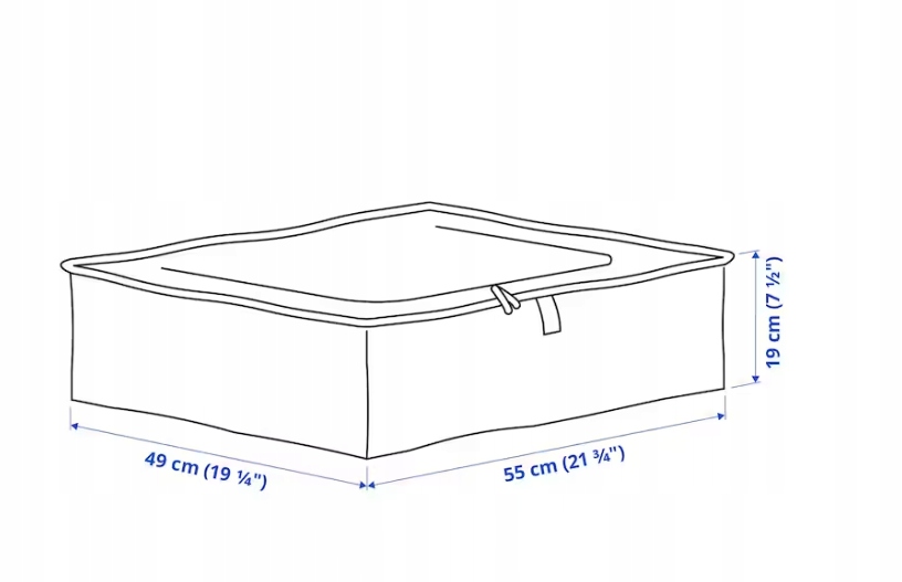 IKEA Parkla pojemnik na ubrania/pościel 55x49x19cm Materiał inny