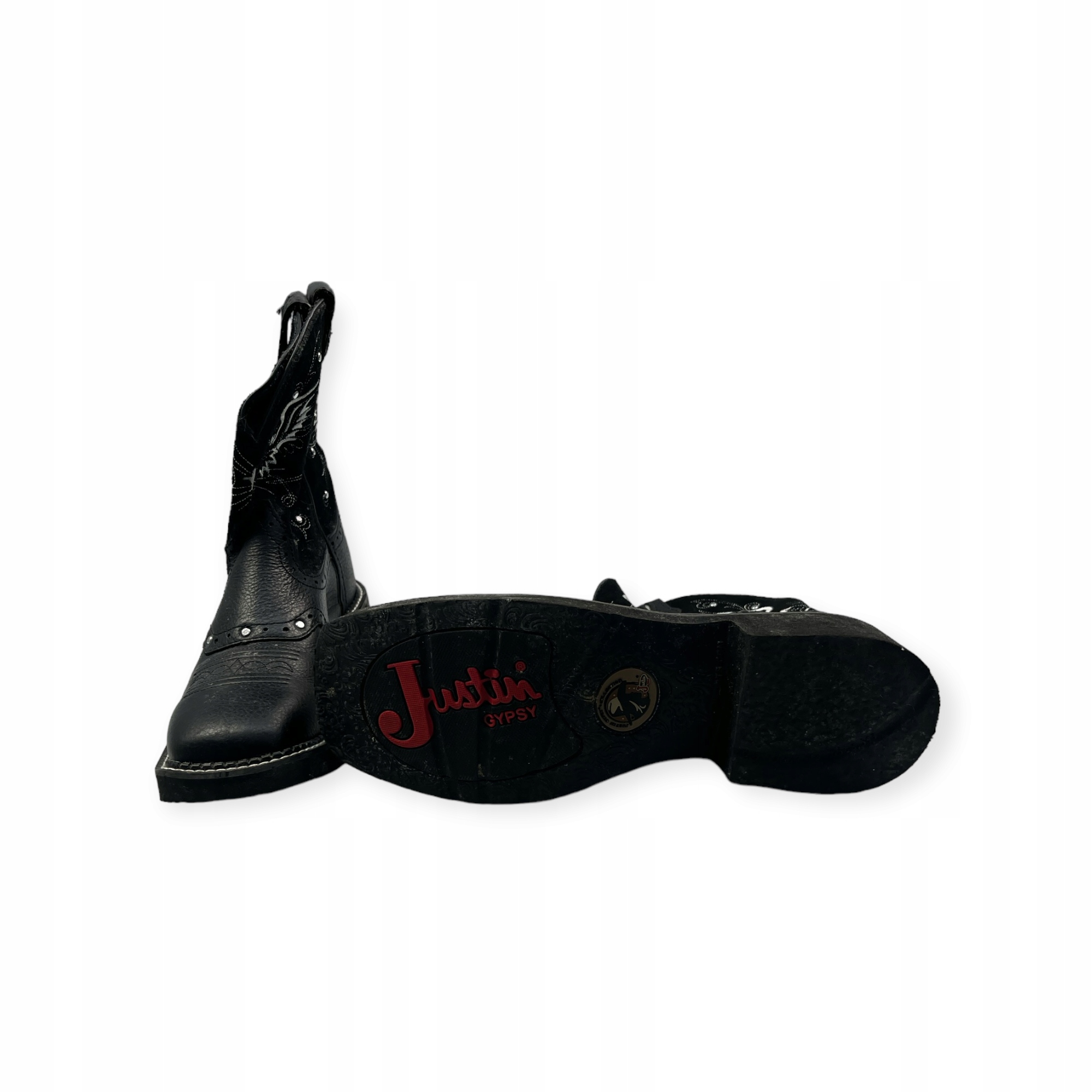 Wsuwane czarne eleganckie kowbojki damskie JUSTIN GYPSY 40 Marka inna