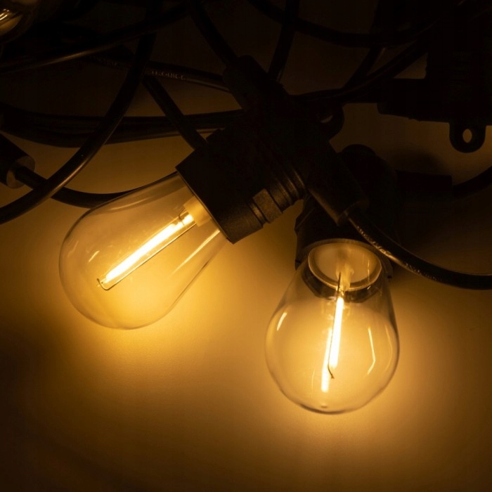 Girlanda Solarna Ogrodowa Łańcuch Świetlny 10m LED WODOSZCZELNA Z ŻARÓWKAMI Długość 1000 cm