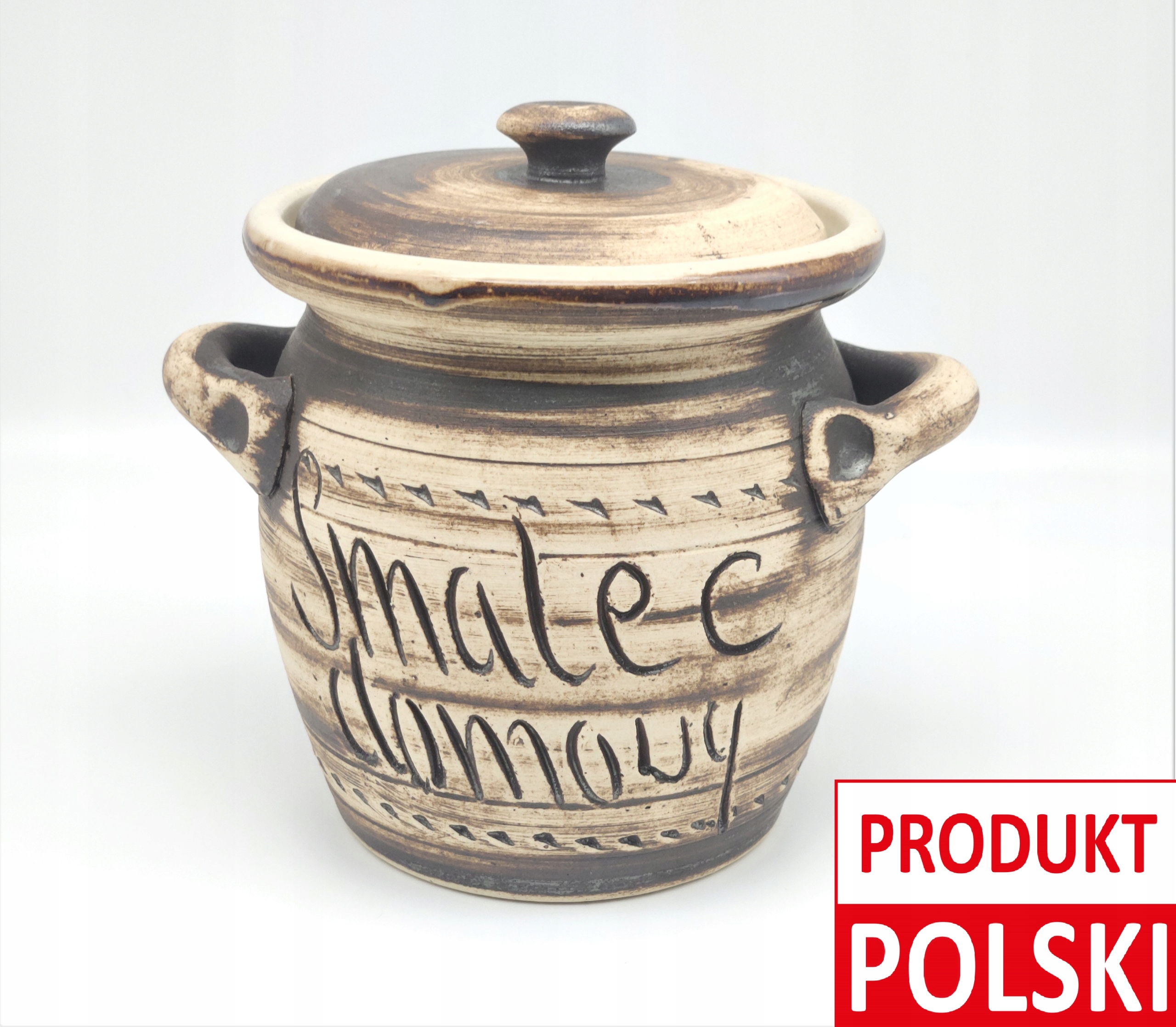 

garnek pojemnik do smalcu smalec wiejski stół 1l