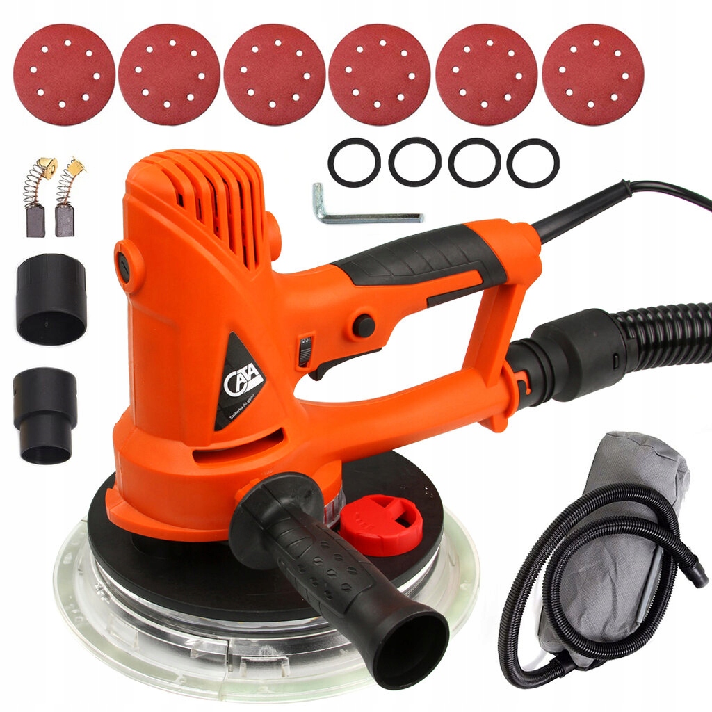 SZLIFIERKA DO GIPSU TYNKU GŁADZI 180MM 710W M14 LED + PAPIER