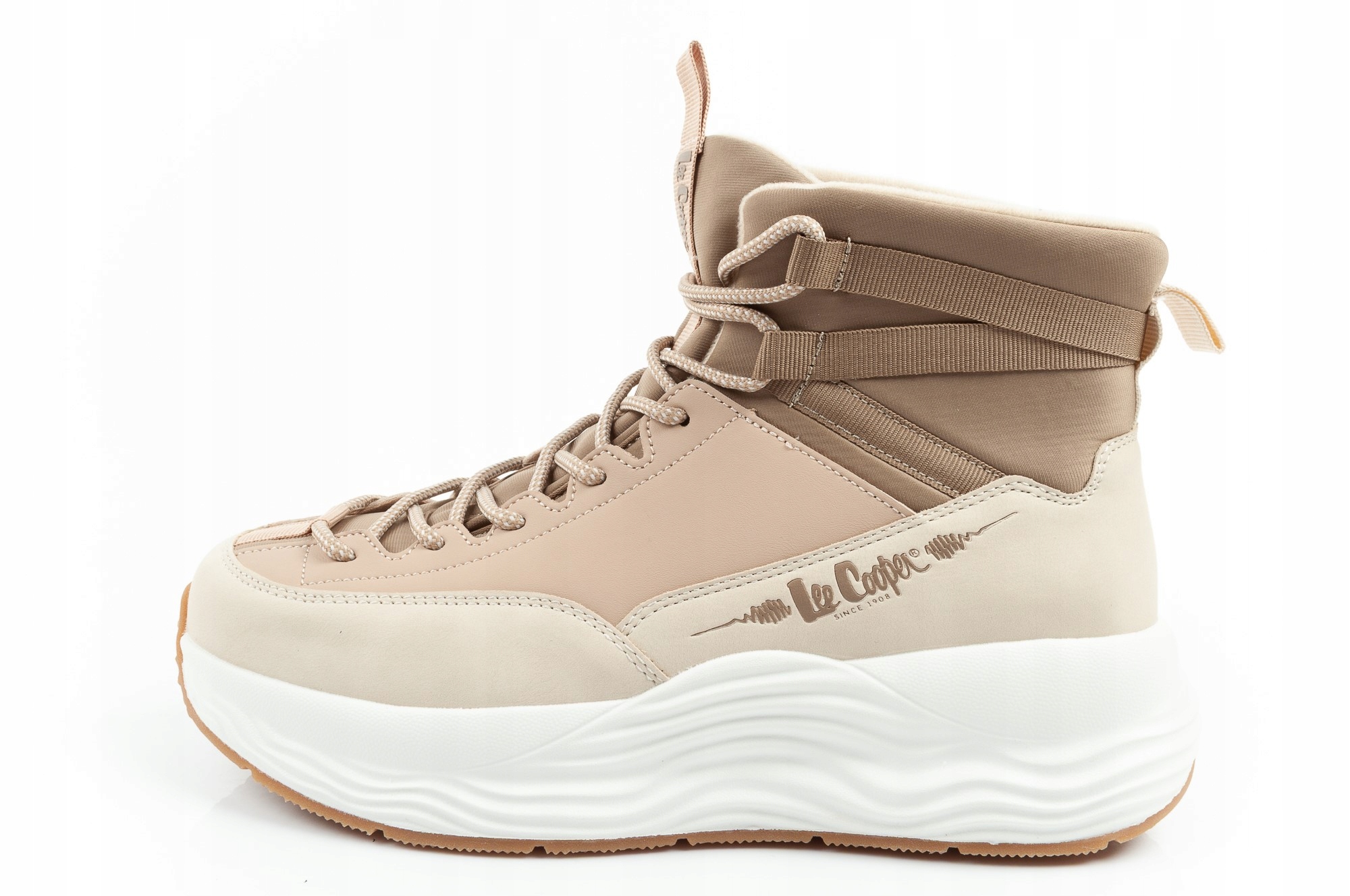Zimní Boty Lee Cooper Dámské Tenisky Nad Kotník Béžové