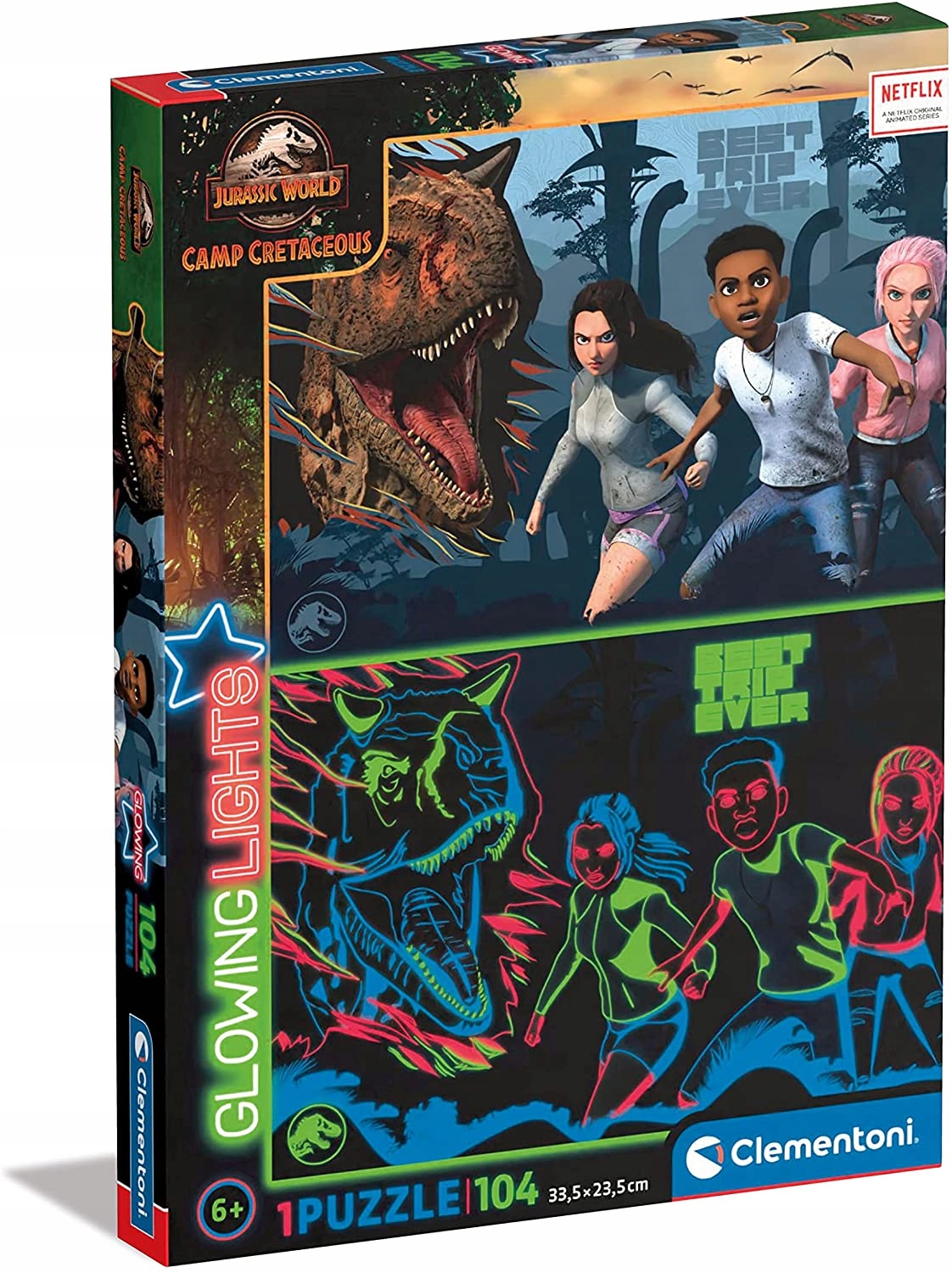 

Puzzle 104 Jurassic World puzzle świecące w ciemn