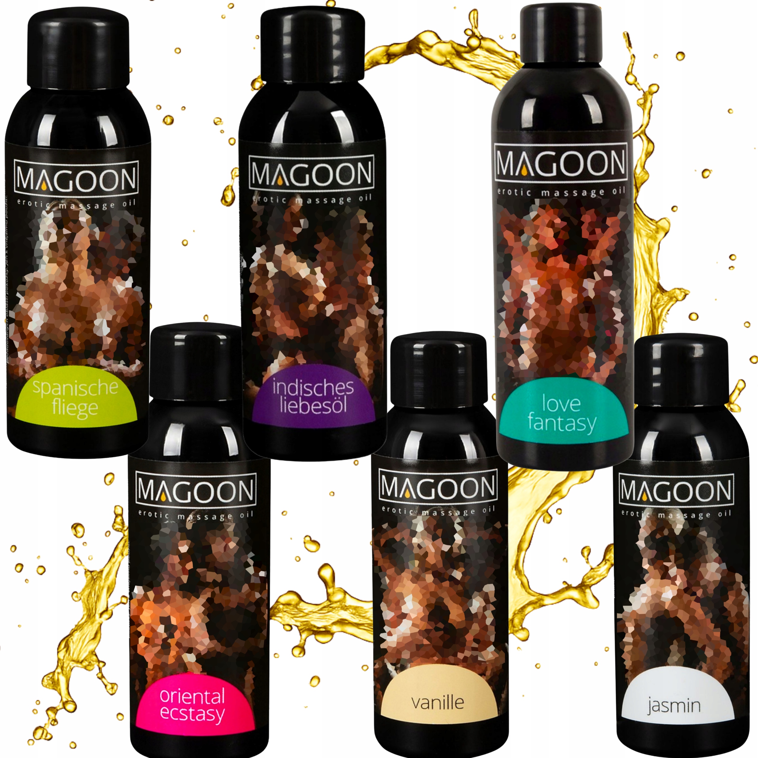 Olejek Do Masażu Relaksacyjnego Zestaw Żel Intymny MIX Zapachów 6szt x 50ML