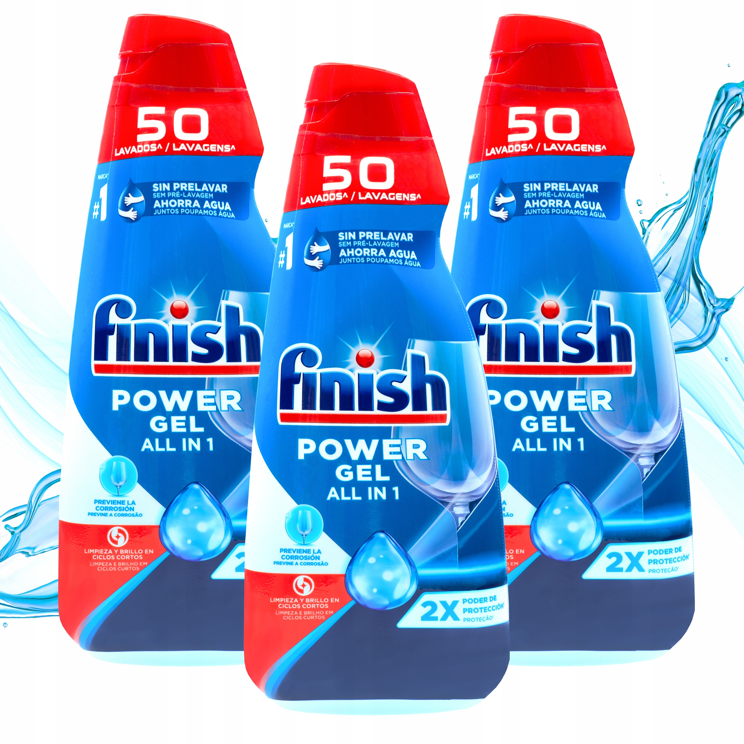 Levně Finish Gel 3000 ml Myčka nádobí 150 Mýt All in One Regular