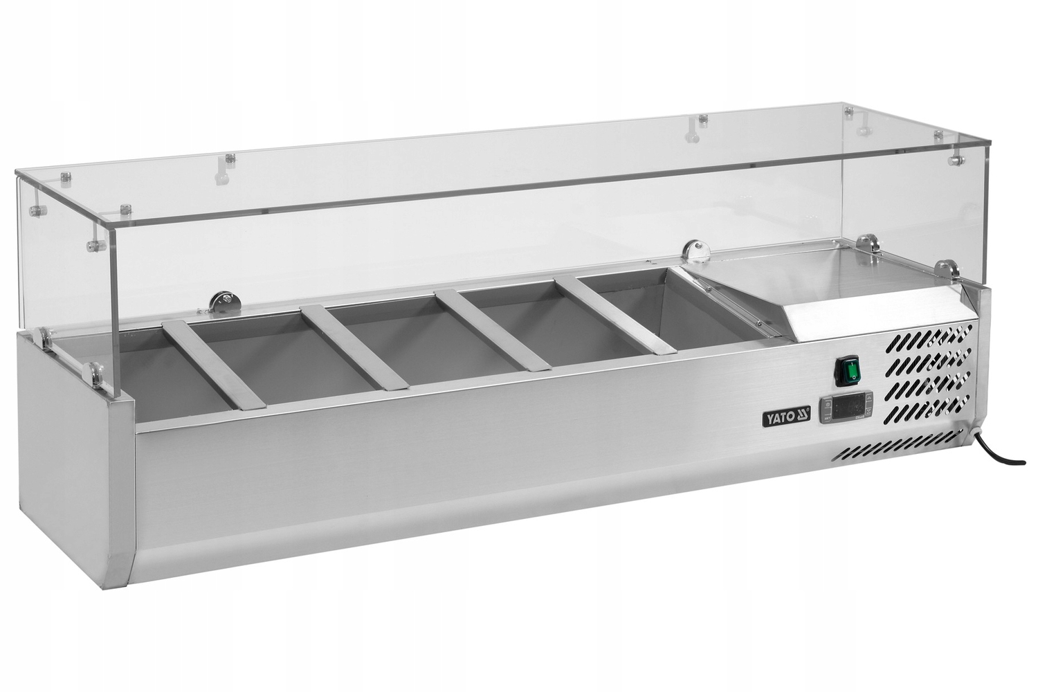 WITRYNA NADSTAWA CHŁODNICZA INOX 5 x GN 1/4 OSŁONA Klasa efektywności energetycznej brak klasy energetycznej